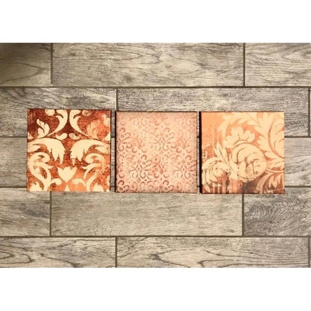 𝅺canvas Art Print Orange and Cream Size three actual prints